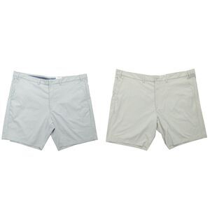 Lot of 2 St. John's Bay Men's Shorts Size 52 Classic Stone Glacier Gray NWT